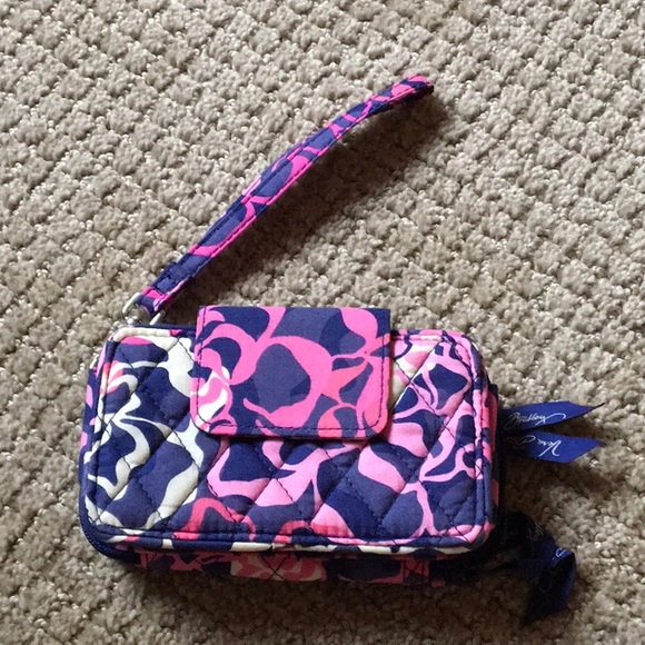 Vera Bradley Pink and Blue Wristlet - Picture 1 of 4